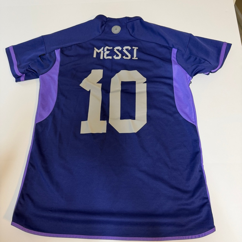 Adidas Argentina Messi 10 2022 World Cup Away Jersey Purple HEAT.RDY Mens Medium